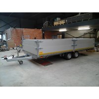 plateau aanhangwagen dubbelas geremd 3500kg-5mx2mx30